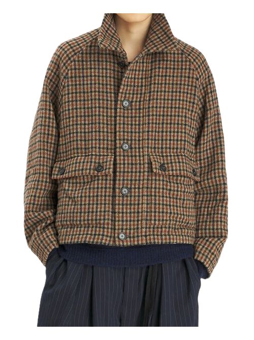 Cappotto Aria monopetto a quadri Barena | CSD5700 0528UNI UNICO